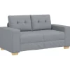 Outlet Loveseat bank 120 cm stof lichtgrijs Zetels