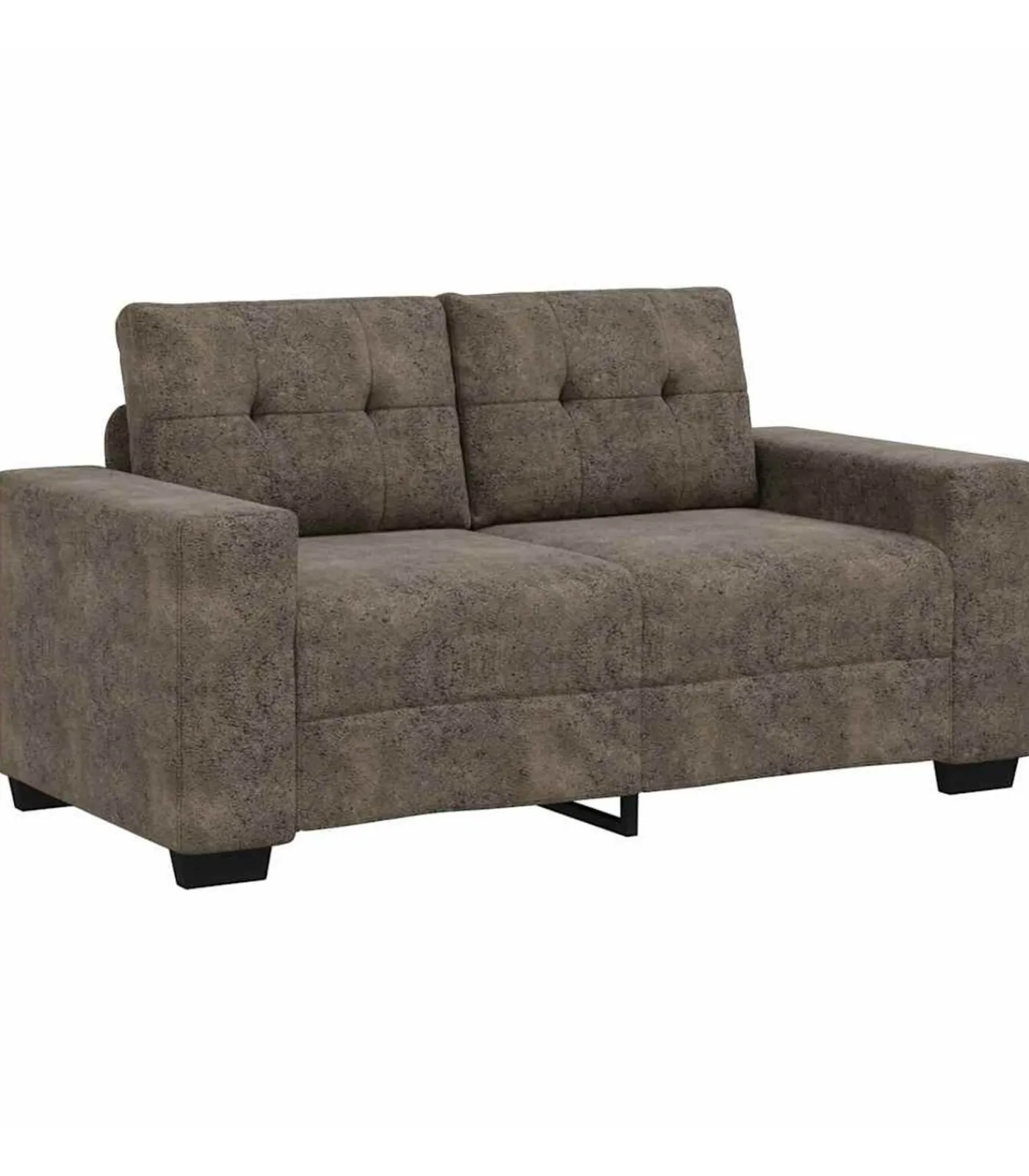 Clearance Loveseat met kussen Donkergrijs Kunstleer Zetels