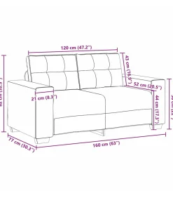 Clearance Loveseat met kussen Donkergrijs Kunstleer Zetels