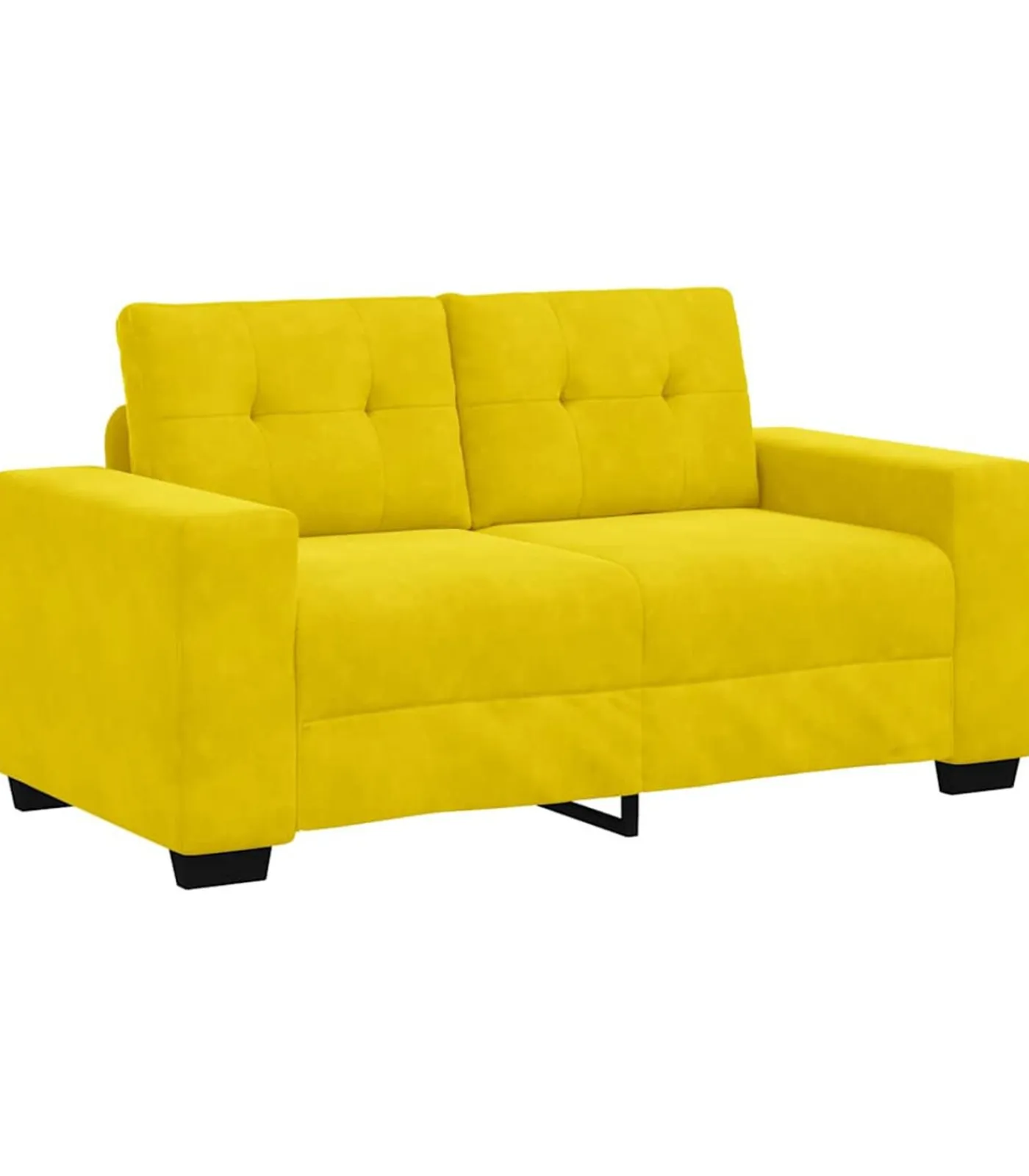 Best Loveseat met kussen Geel Fluweel Zetels