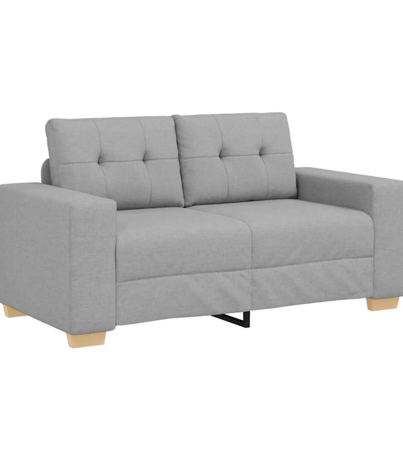 New Loveseat met kussen Wolkgrijs Stof Zetels
