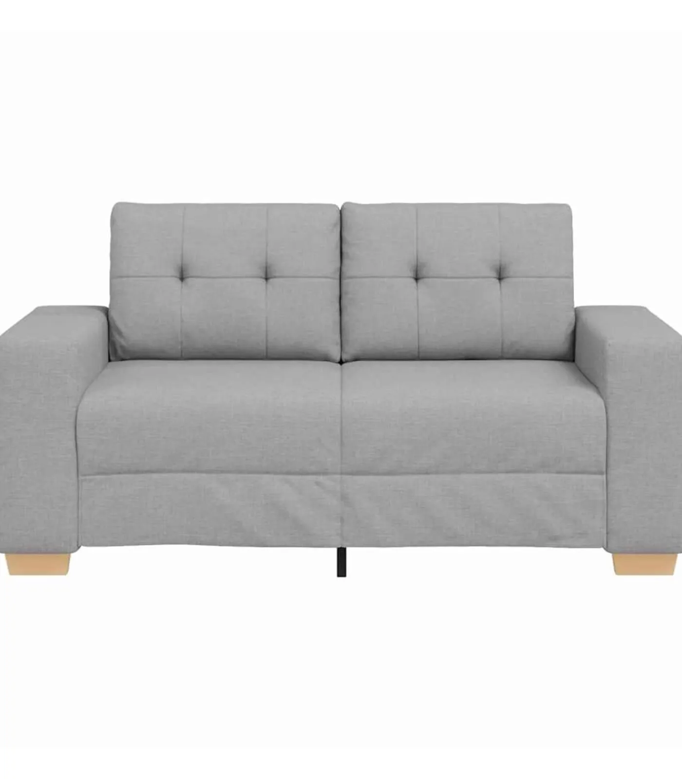 New Loveseat met kussen Wolkgrijs Stof Zetels