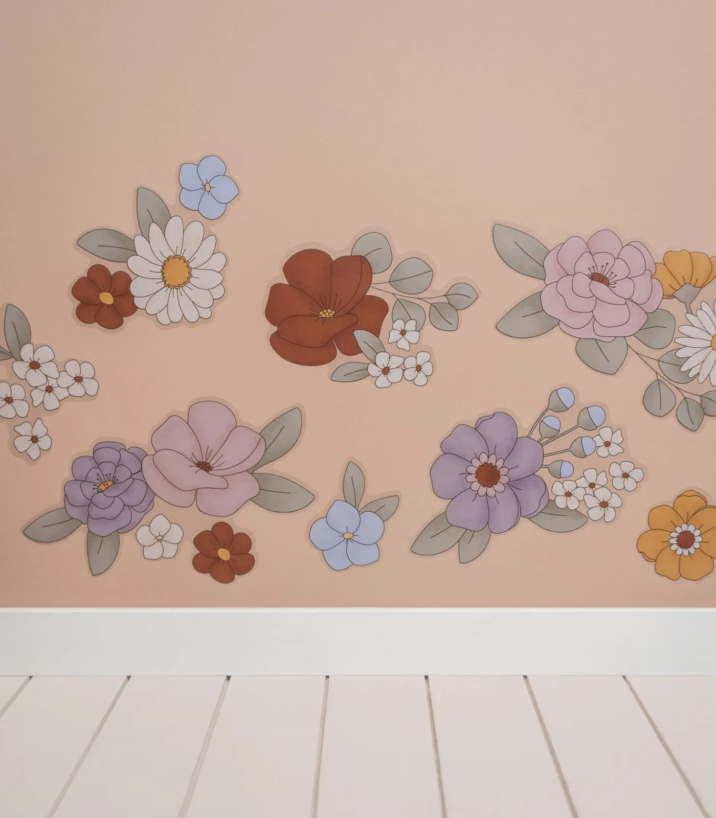 Outlet Luxe Muurstickers Vintage Little Flowers Wanddecoratie