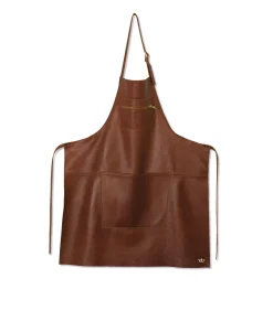 Discount Luxe schort met rits Klassiek Bruin Keuken- & Tafellinnen