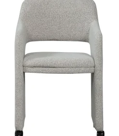 Online Lyric Eetkamerstoelen - Bouclé - Greige - Set van 6 Stoelen