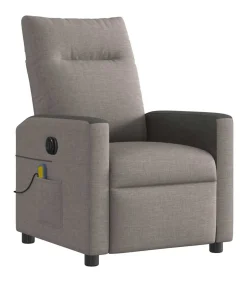 Outlet Massagestoel elektrisch verstelbaar stof taupe Zetels