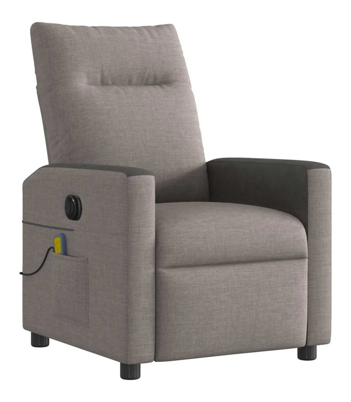 Outlet Massagestoel elektrisch verstelbaar stof taupe Zetels