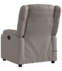 Hot Massagestoel elektrisch verstelbaar stof taupe Zetels