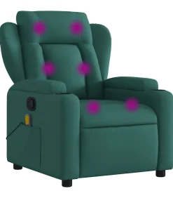 New Massagestoel verstelbaar stof donkergroen Zetels