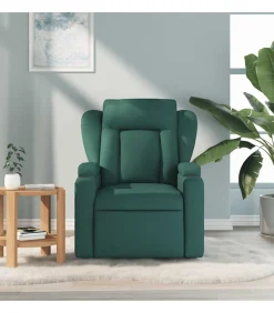 New Massagestoel verstelbaar stof donkergroen Zetels