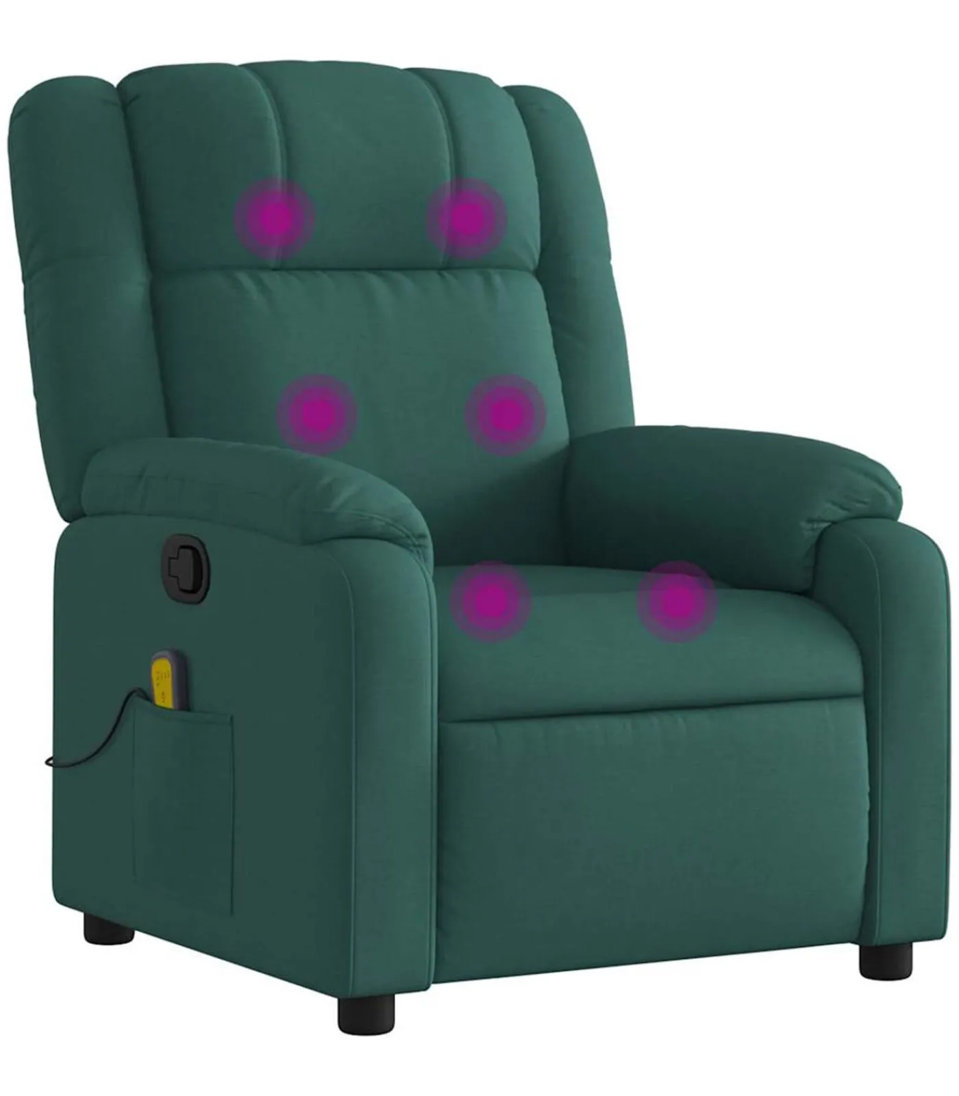 Online Massagestoel verstelbaar stof donkergroen Zetels