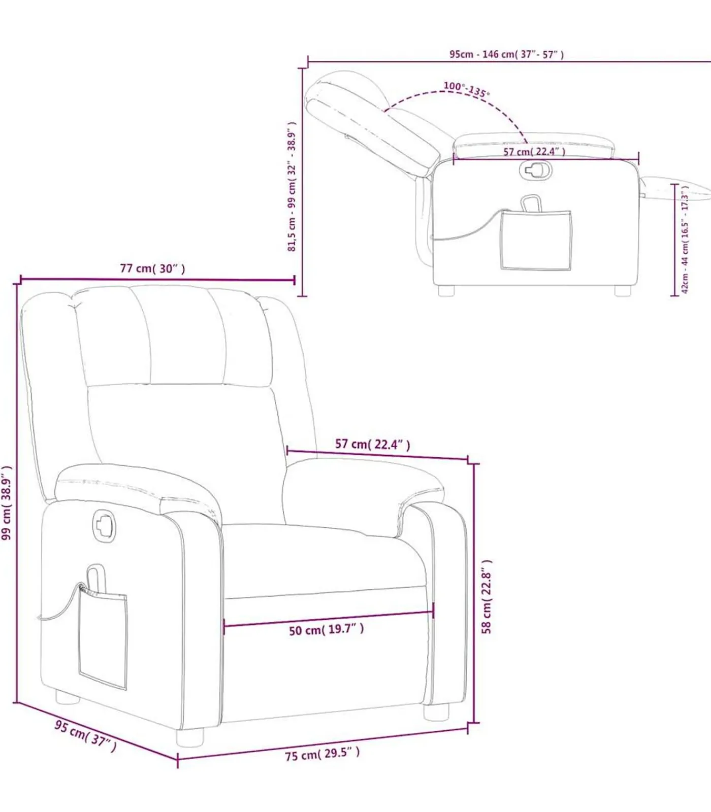 Online Massagestoel verstelbaar stof donkergroen Zetels