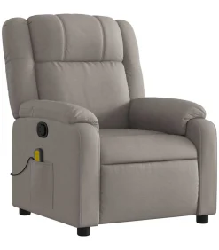 Massagestoel verstelbaar stof taupe Zetels