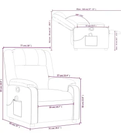 Massagestoel verstelbaar stof taupe Zetels