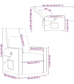 New Massagestoel verstelbaar stof taupe Zetels
