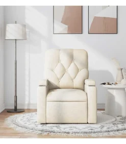 Best Massagestoel verstelbaar stof crèmekleurig Zetels