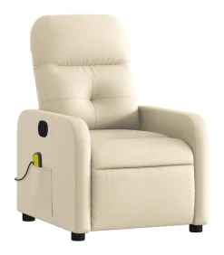 Sale Massagestoel verstelbaar stof crèmekleurig Zetels