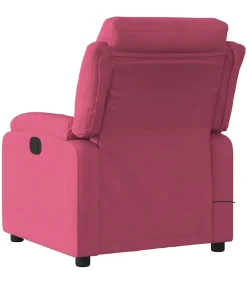 Online Massagestoel verstelbaar fluweel wijnrood Zetels