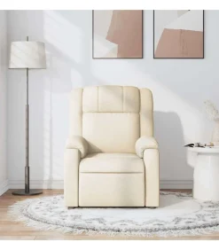 Best Massagestoel verstelbaar stof crèmekleurig Zetels