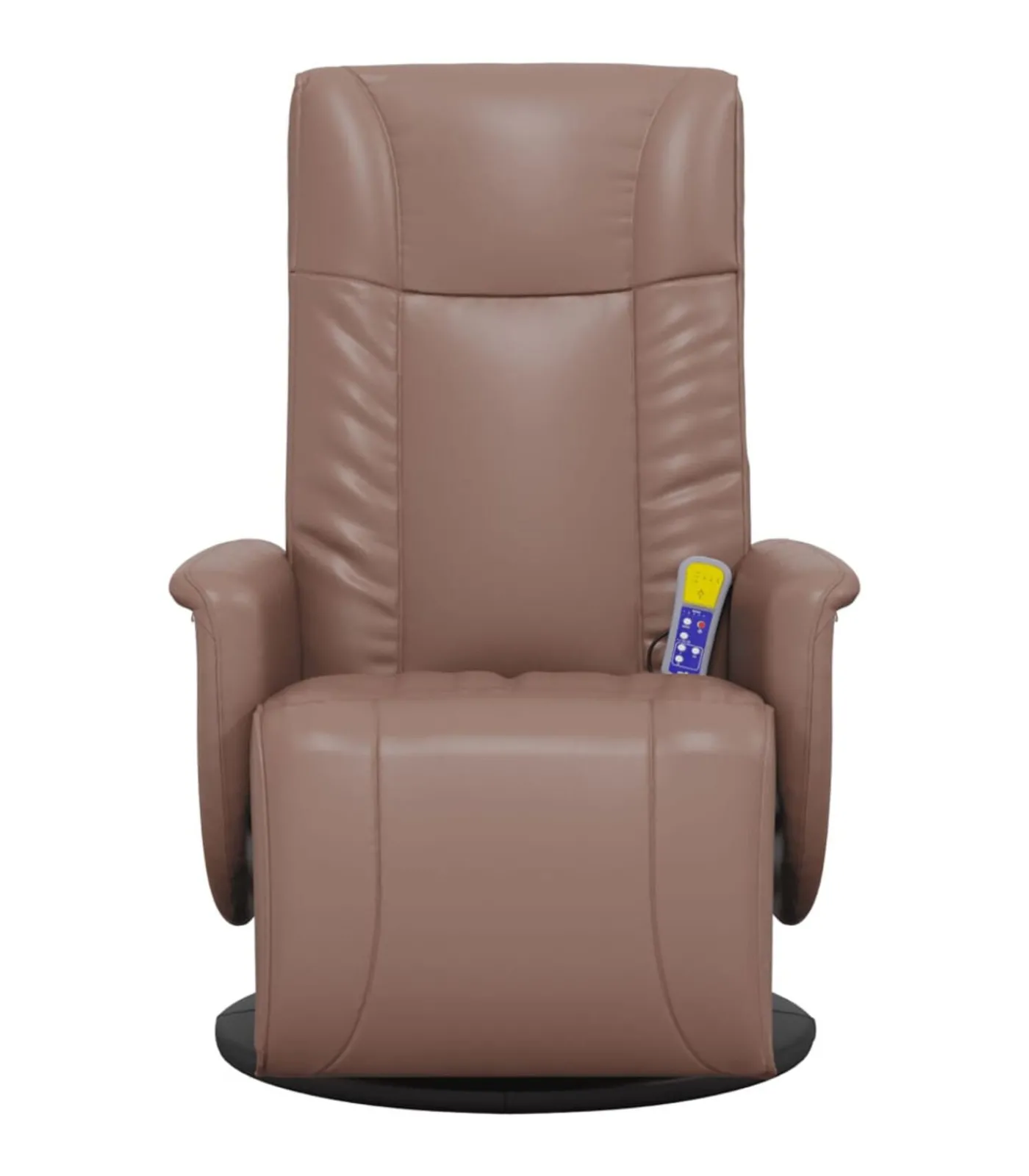 New Massagestoel verstelbaar met voetensteun kunstleer bruin Zetels