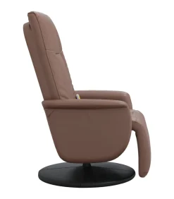 New Massagestoel verstelbaar met voetensteun kunstleer bruin Zetels