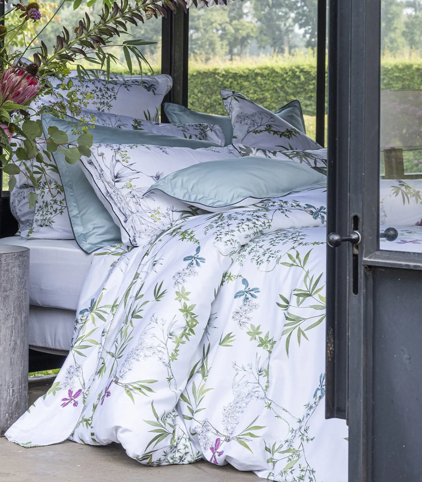 Best Matin - Laken in katoen satijn met print Lakens