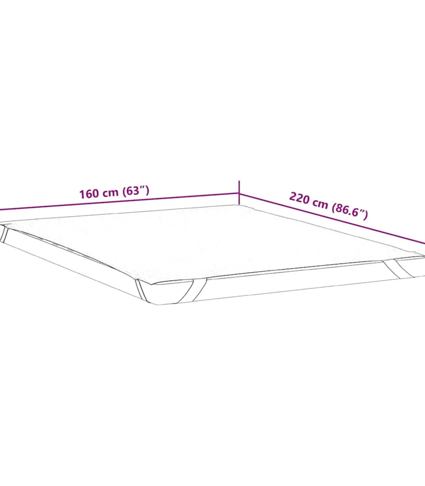 Clearance Matrasbeschermer waterdicht 160x220 cm wit Matrasbeschermer