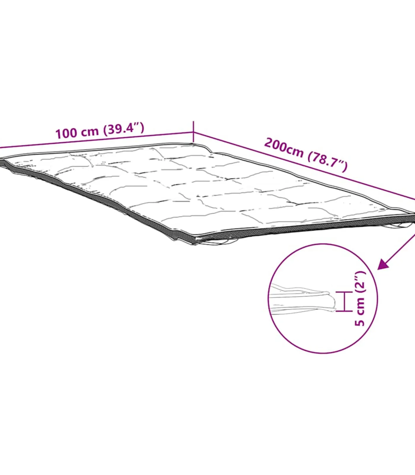 Hot Matrasbeschermer 100x200 cm wit Matrasbeschermer