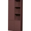 Clearance Merel opbergkast - Grenen - Bordeauxrood - 100x200x44 Meubels