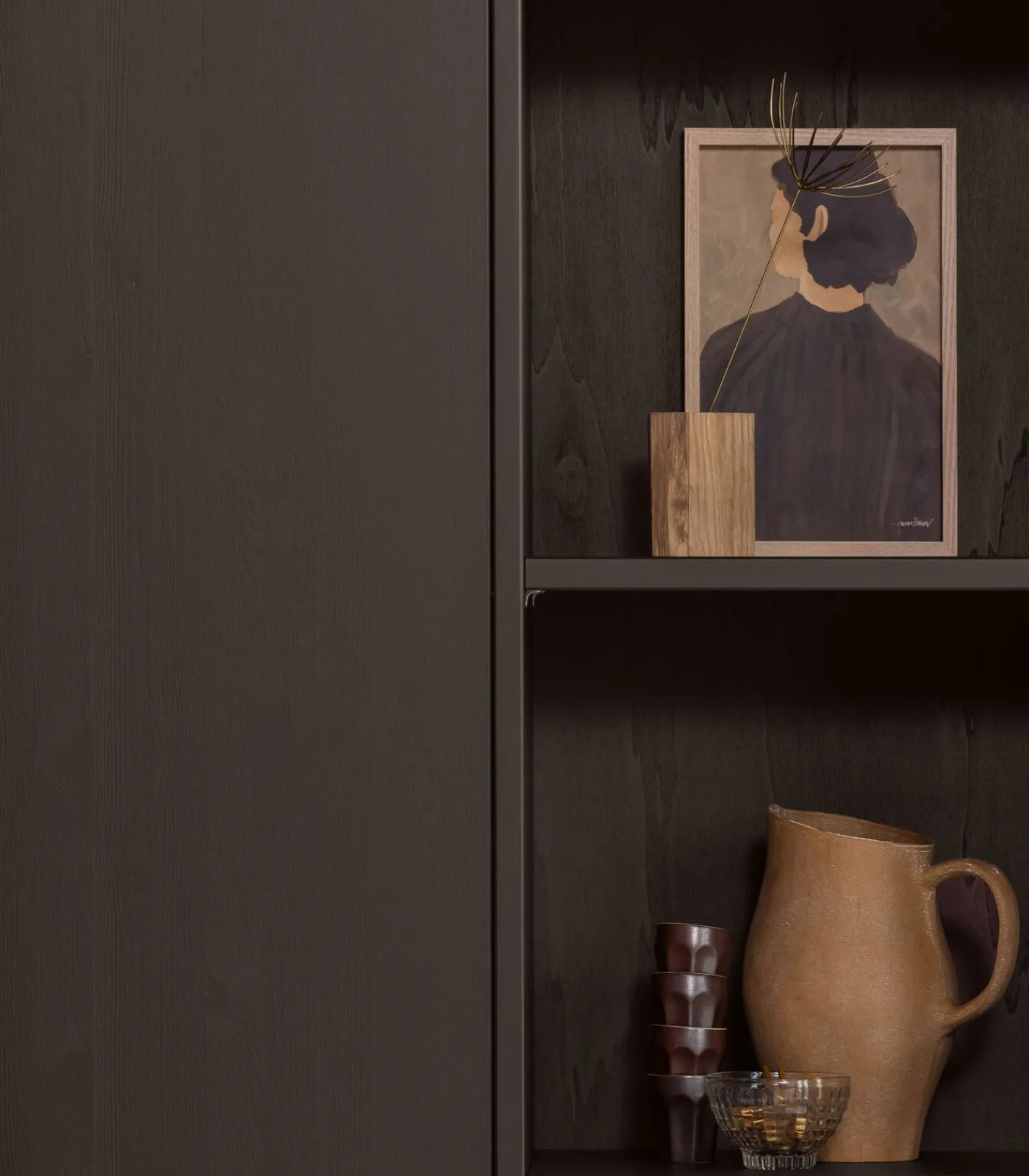 Discount Merel opbergkast - Grenen - Middenbruin - 100x200x44 Meubels