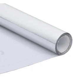 Meubelfolie zelfklevend 500x90 cm PVC hoogglans zilverkleurig Decoratie