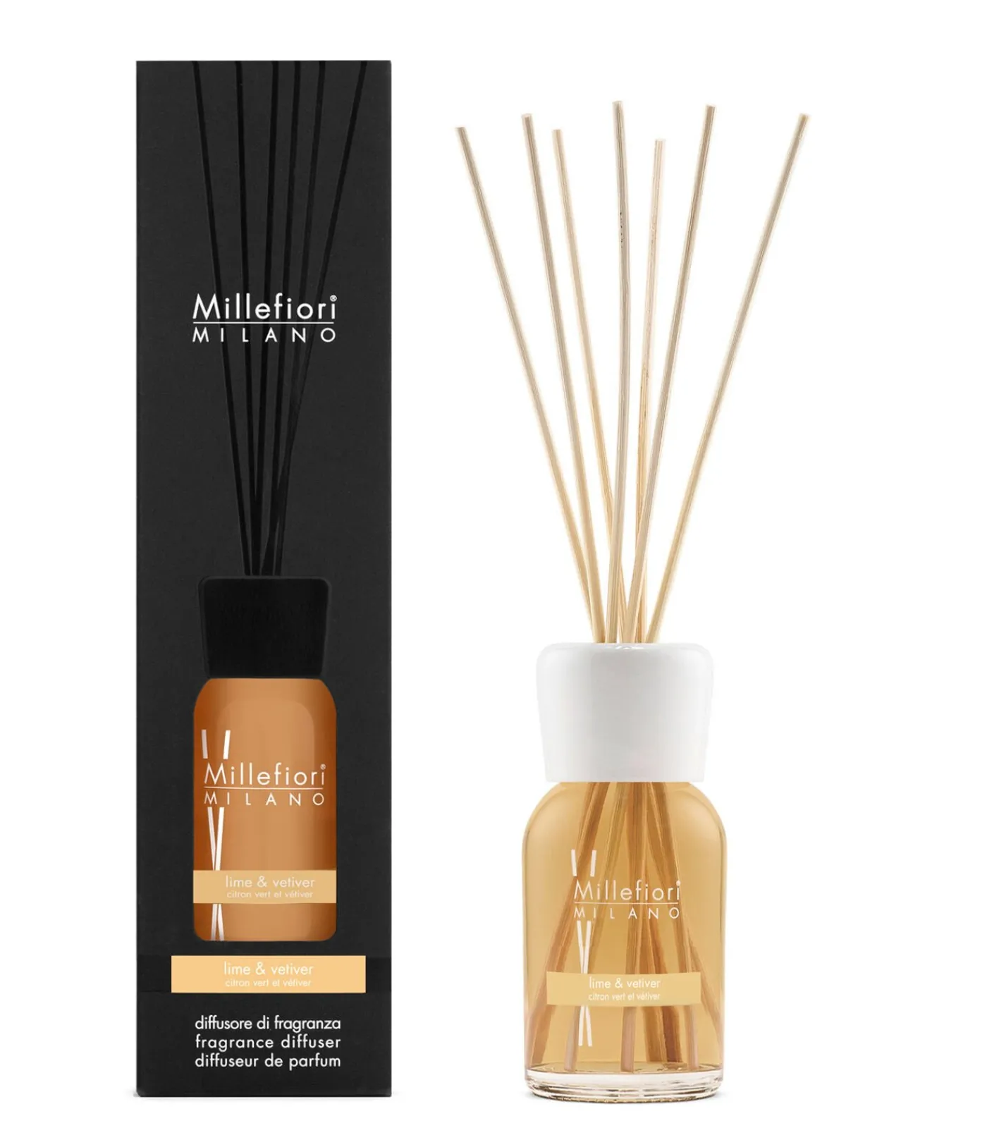 Hot Milano Reed Diffuser Lime & Vetiver 100ml Huisparfums