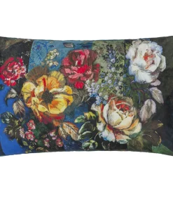 Online Minakari Cobalt - Kussensloop in katoen satijn met print Kussenslopen