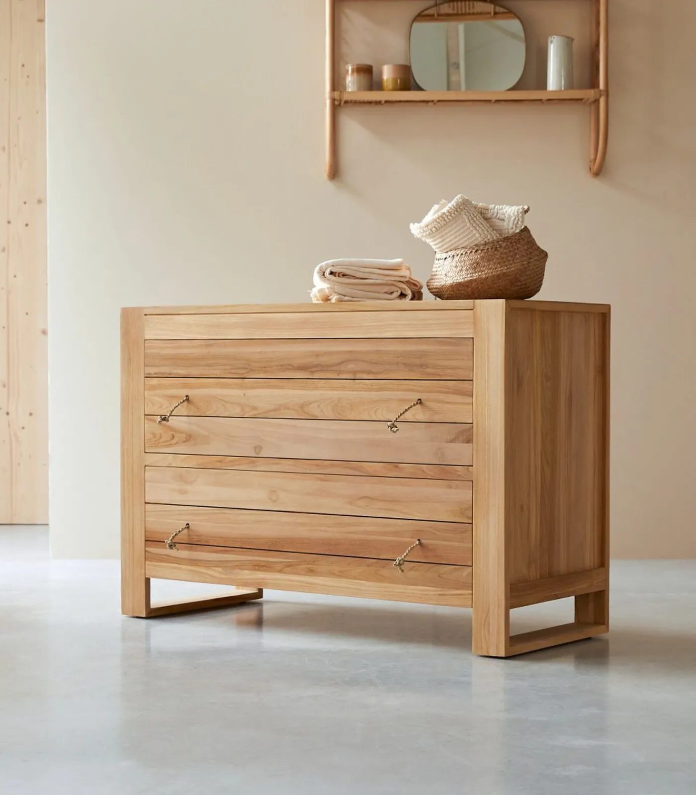 Outlet Minimalys - Massief teakhouten ladekast Meubels