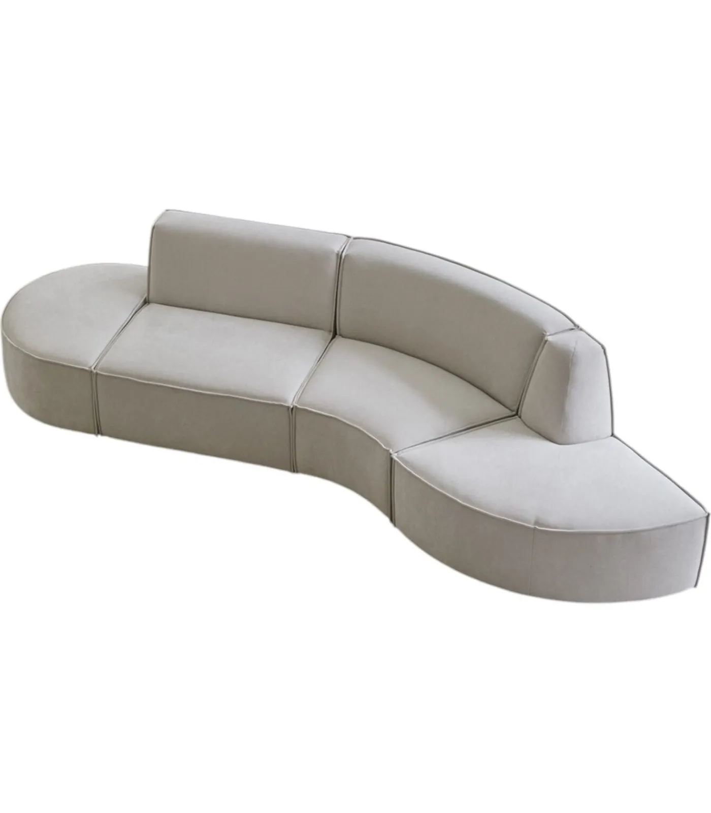 Best Modulaire Dario 4-zitsbank in beige stof Zetels