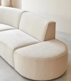 Best Modulaire Dario 4-zitsbank in beige stof Zetels