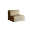 Outlet Modulaire loungestoel Nils in natuurlijk linnen, 1-zit Zetels