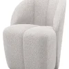 Discount Mojo Draaifauteuil - Bouclé - Ecru Melange - 75x68x77 Zetels