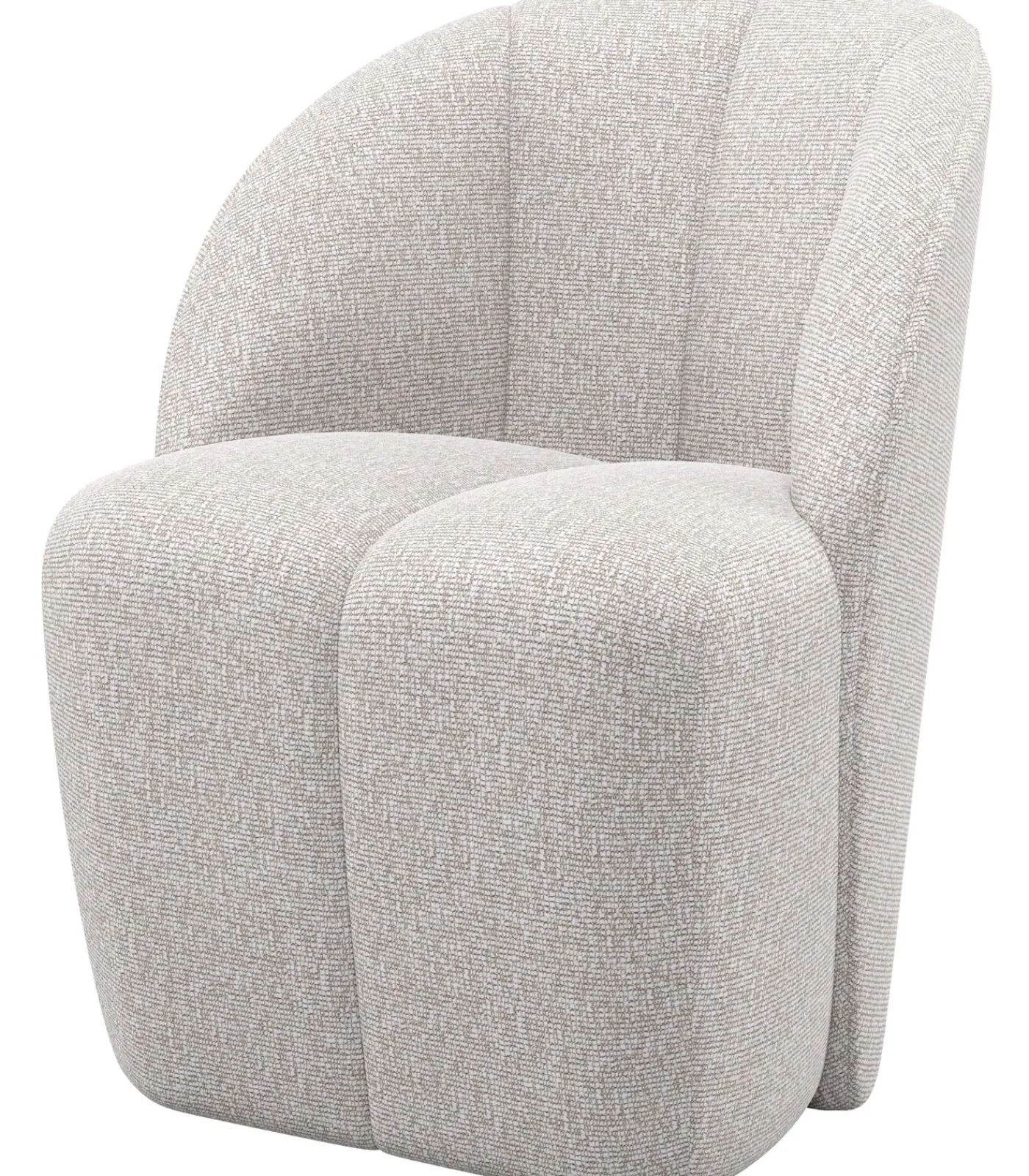 Discount Mojo Draaifauteuil - Bouclé - Ecru Melange - 75x68x77 Zetels