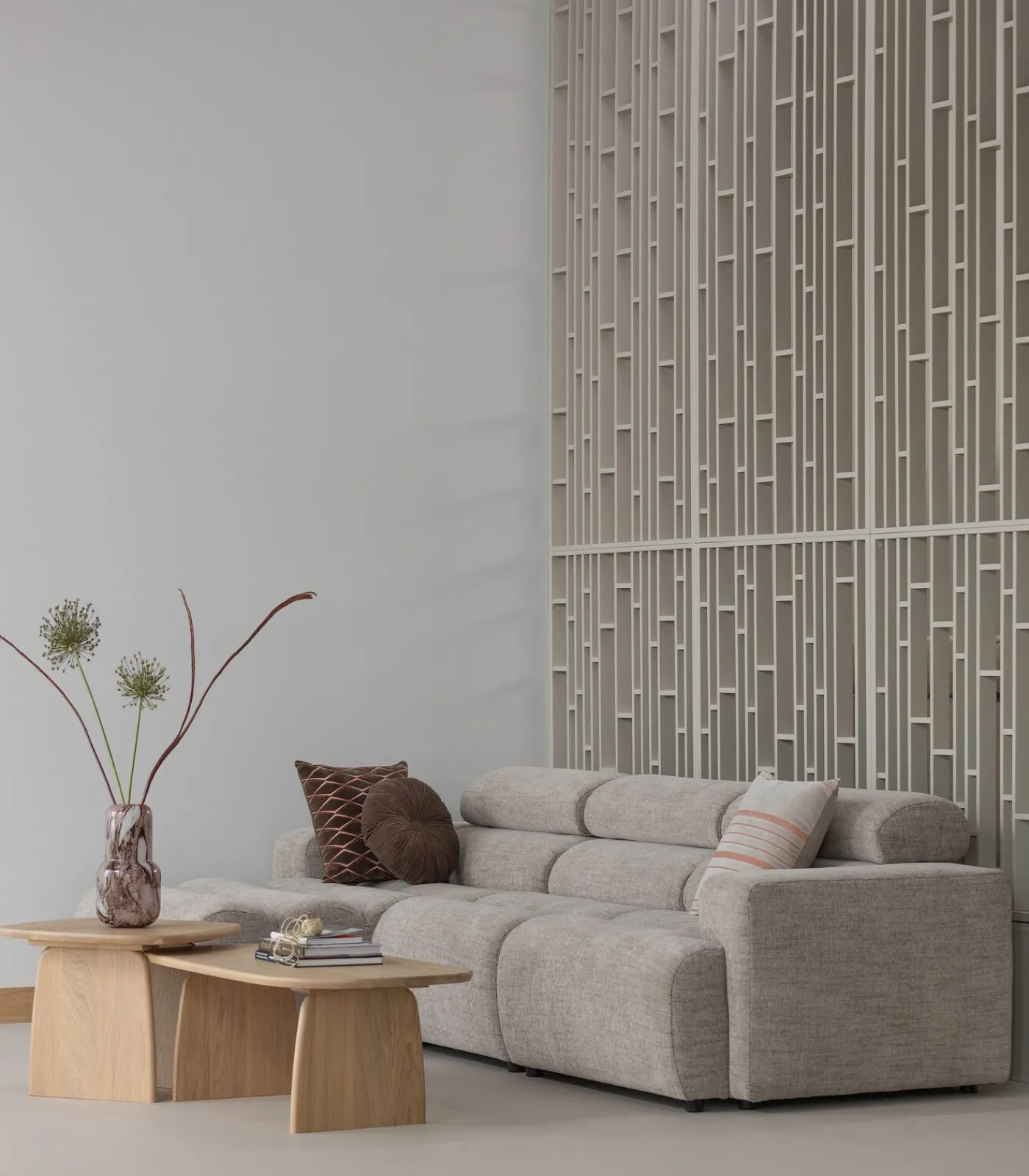 Online Monika Vaas - Handgevormd - Glas - Bruin - 36x16x16 Vazen