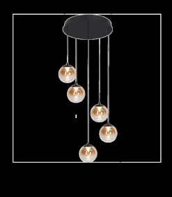 Best Monza 5 - Hanglamp - Zwart Hanglampen