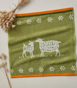 Clearance Mouton - Badstof keukenhanddoek van katoenen jacquard met print 50 x 50 cm Keuken- & Tafellinnen