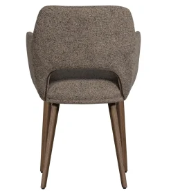 Online Murat Eetkamerstoelen Houten Bruine Poot - Taupe - Set van 6 Stoelen