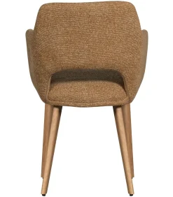 Outlet Murat Eetkamerstoelen Houten Naturel Poot - Geel - Set van 6 Stoelen