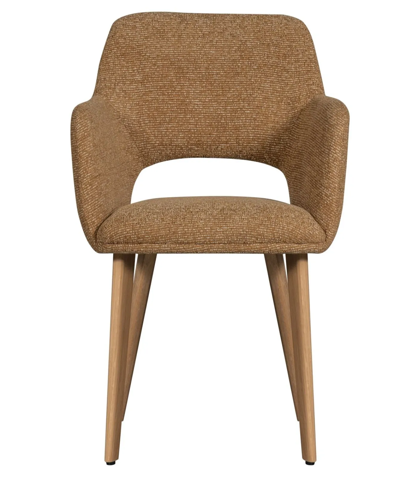 Outlet Murat Eetkamerstoelen Houten Naturel Poot - Geel - Set van 6 Stoelen