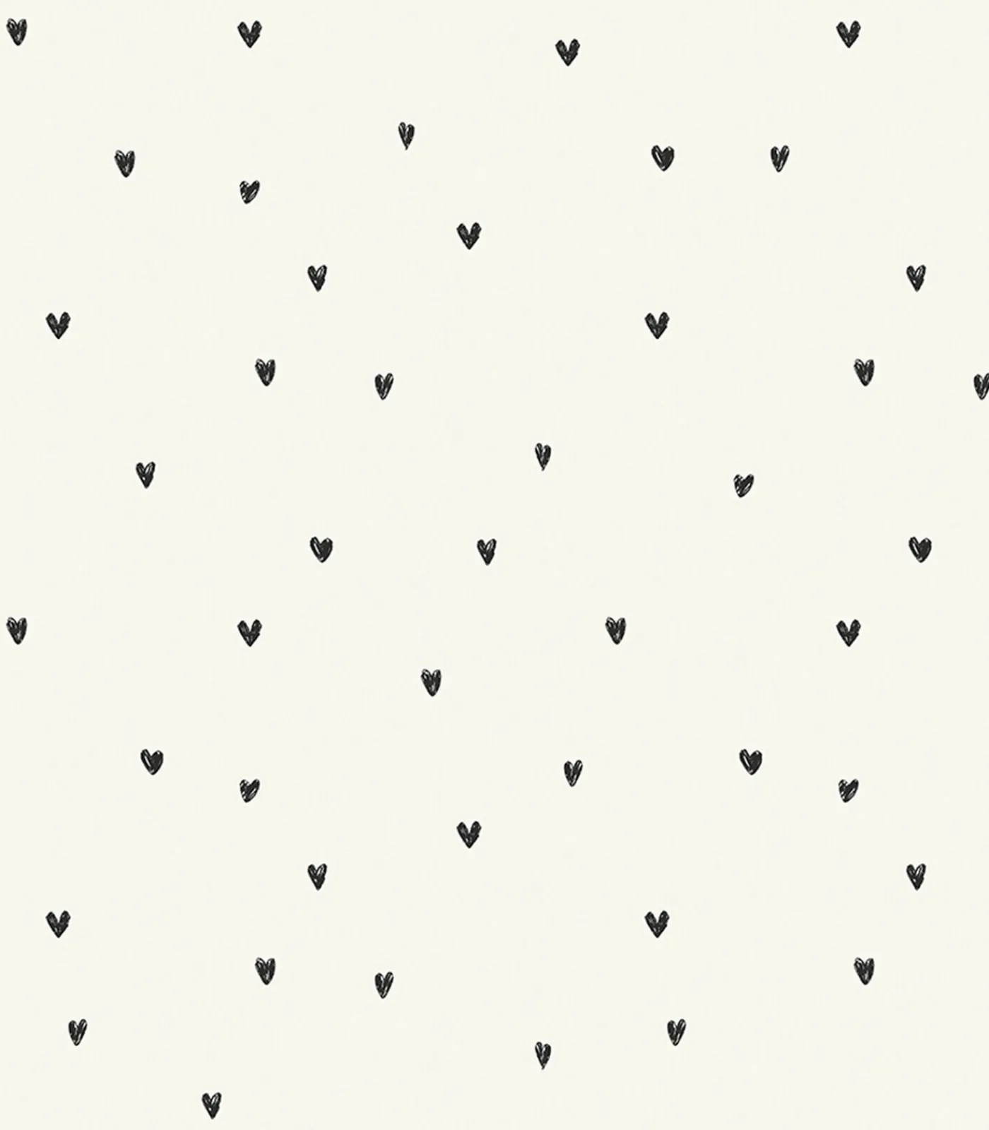 Best - Vliesbehang - Ditsy Heart Black & White - 1000x52 Wanddecoratie