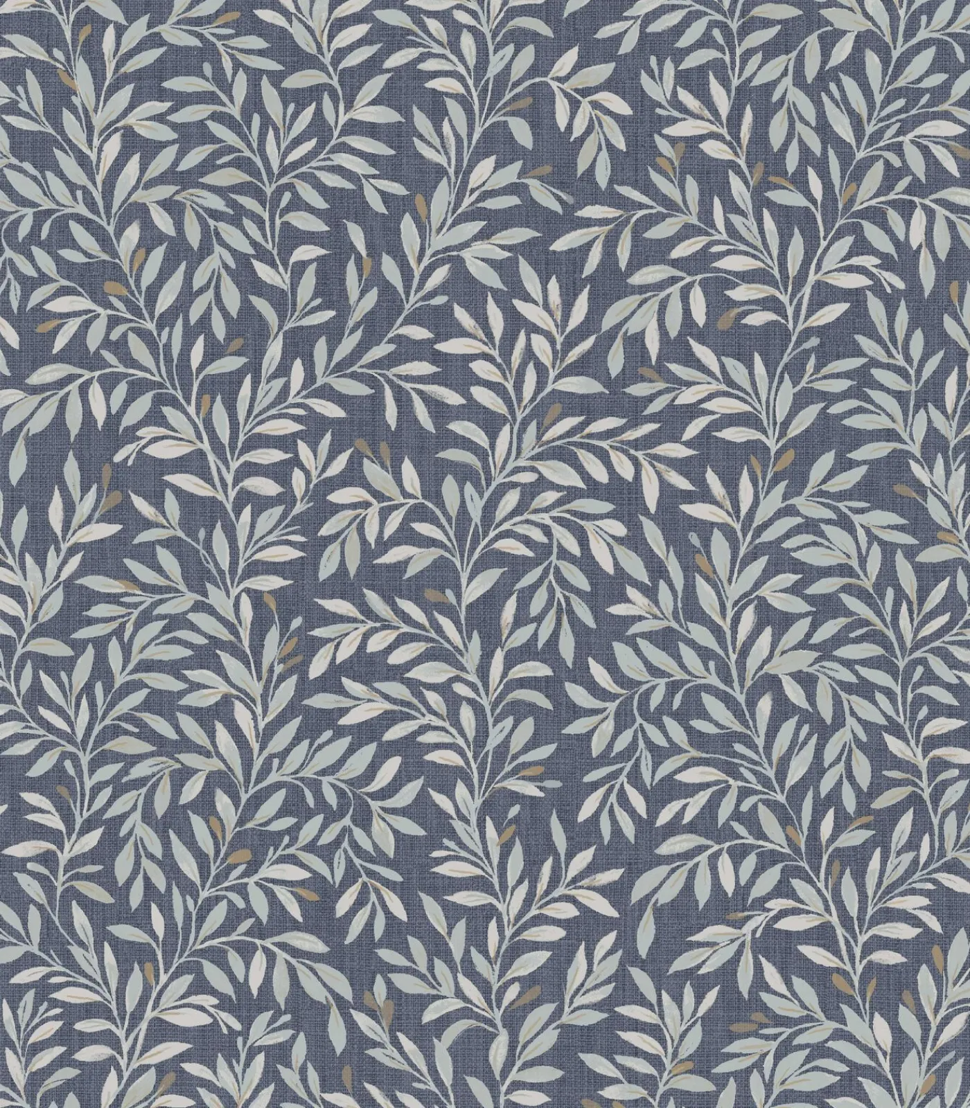 Outlet - Vliesbehang - Ditsy Leaf Navy - 1000x52 Wanddecoratie