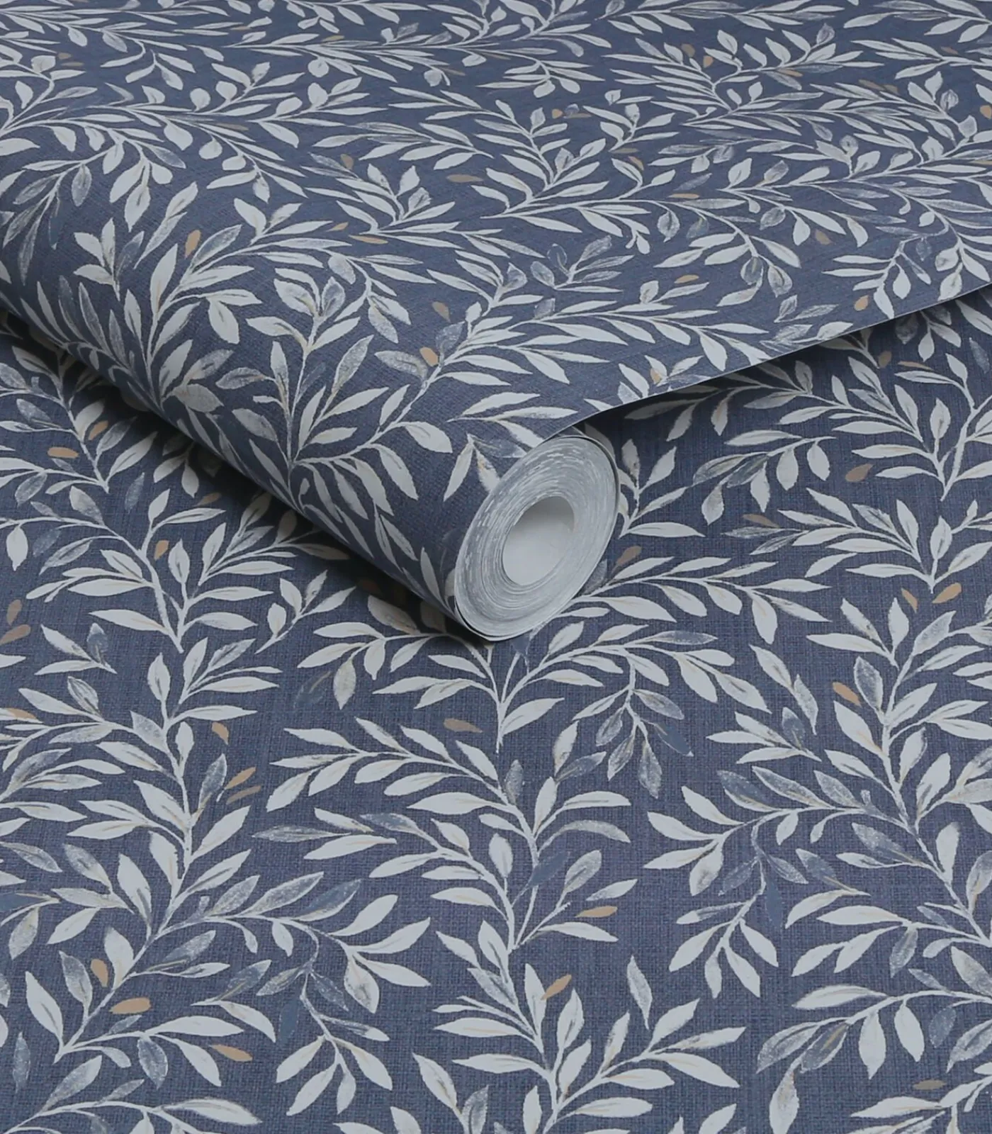 Outlet - Vliesbehang - Ditsy Leaf Navy - 1000x52 Wanddecoratie