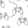 Best - Vliesbehang - Gamer Doodle Black & White - 1000x52 Wanddecoratie