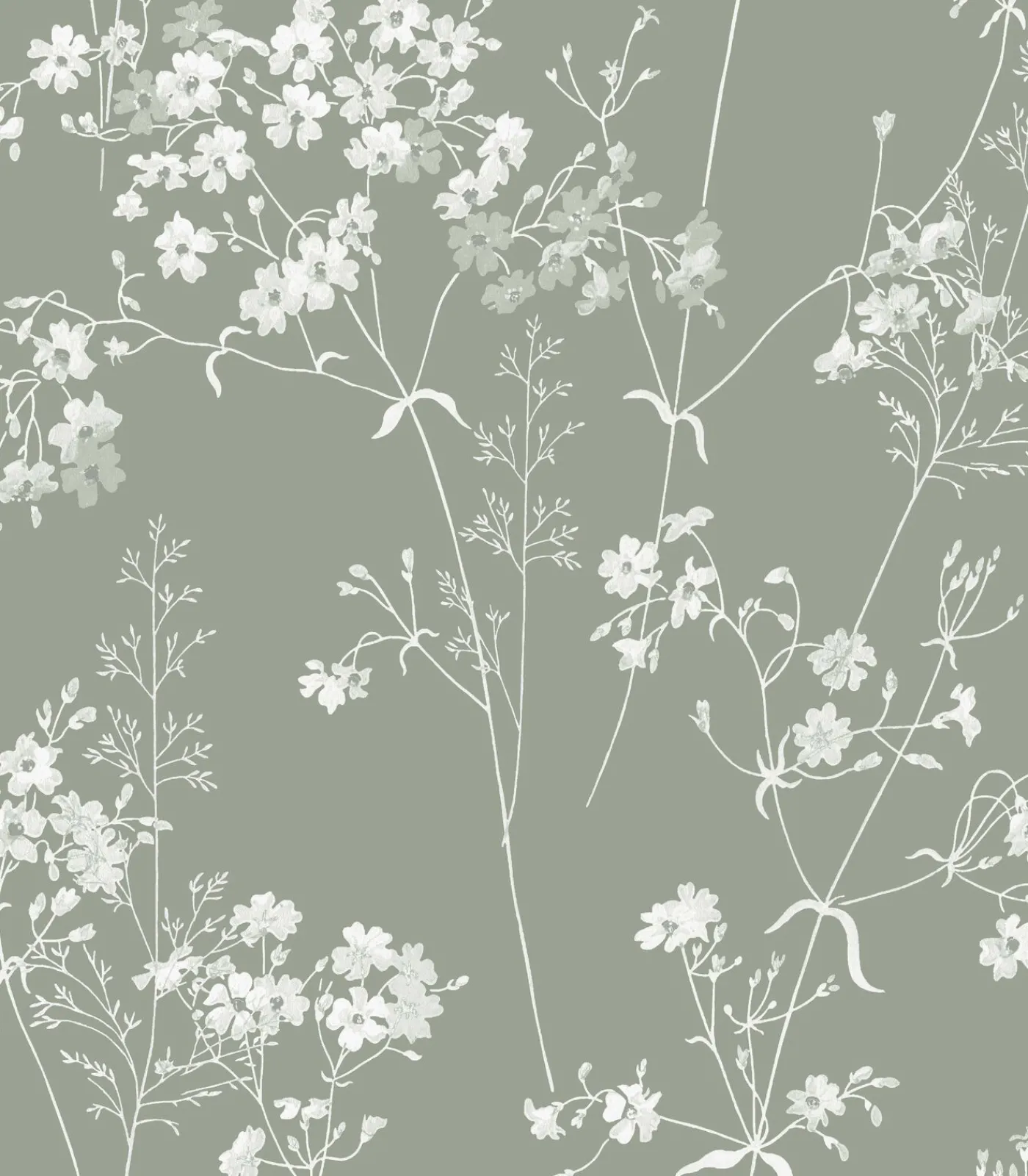 Hot - Vliesbehang - Leaf Sage - 1000x52 Wanddecoratie